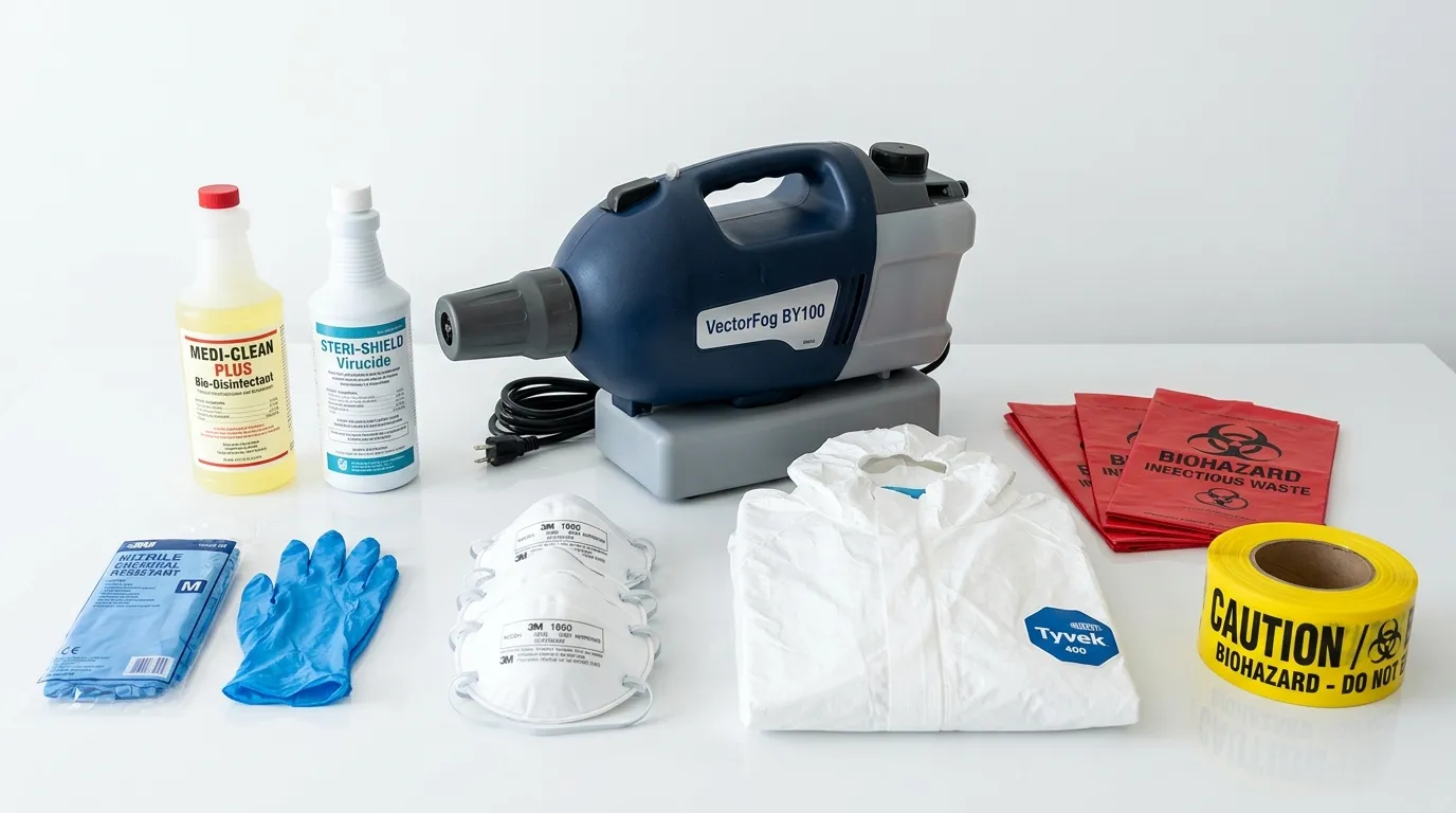 Professional biohazard remediation crew working in Siler City